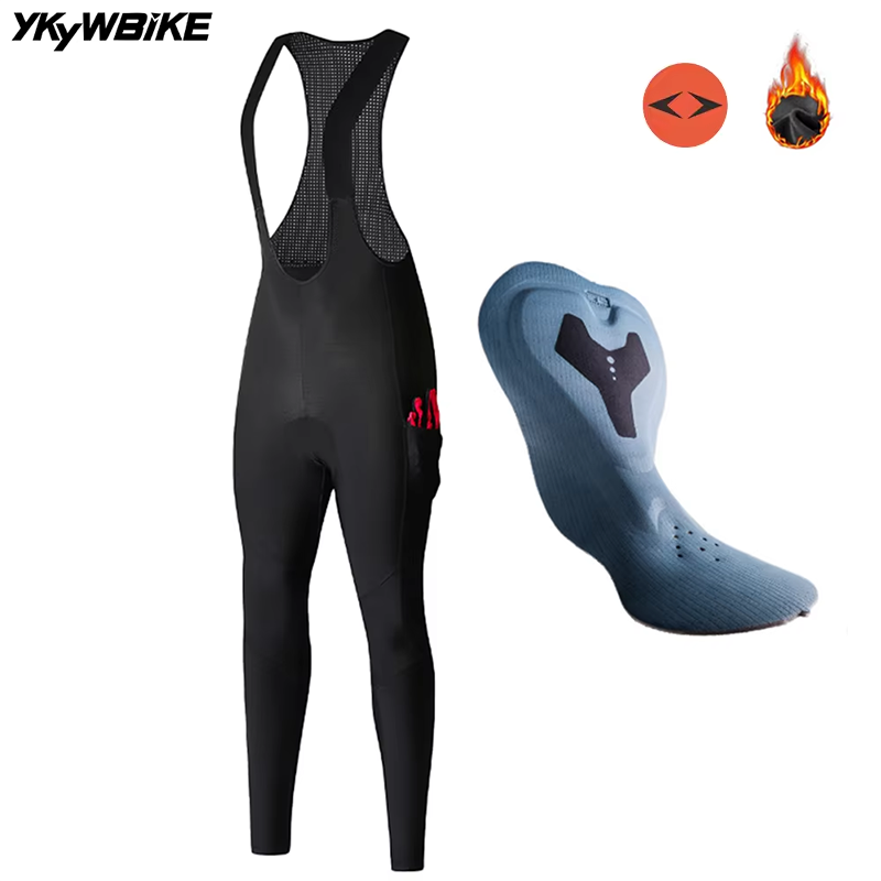 Mountain Biking Pants Women - YKYWBIKE Women Winter Cycling Bib Trousers