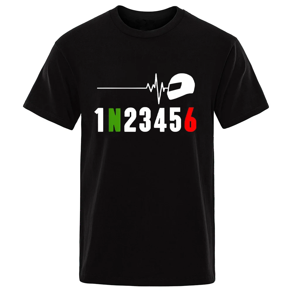 Mountain Biking Gear For Men - 1N23456 Motorcycle Gear Heartbeat T Shirt