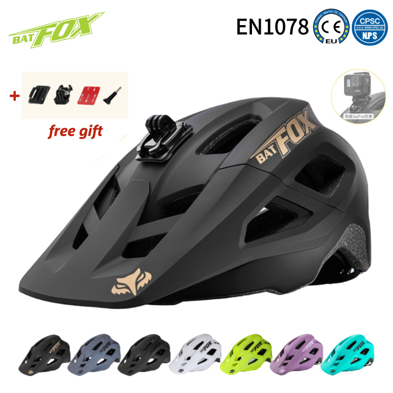 Mountain Biking Gear For Men - BATFOX Mountain Bike Helmet Can install